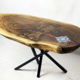 "Queen of Persia": Live Edge Walnut with Persian Tile - Image 9