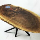 "Queen of Persia": Live Edge Walnut with Persian Tile - Image 8