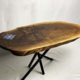 "Queen of Persia": Live Edge Walnut with Persian Tile - Image 7