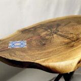 "Queen of Persia": Live Edge Walnut with Persian Tile - Image 5