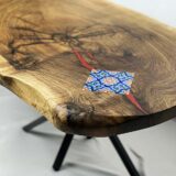 "Queen of Persia": Live Edge Walnut with Persian Tile - Image 3