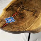 "Queen of Persia": Live Edge Walnut with Persian Tile - Image 2
