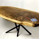 "Queen of Persia": Live Edge Walnut with Persian Tile
