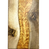 Custum made "River of gold" serving tray - walnut wood - Image 3